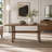 Large Rectangular Wooden Dining Table with Pedestal Base