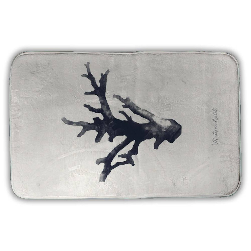 Montipora digitata Bath Mat with Non-Slip Backing - Quick Dry Memory Foam Bathroom Rug - Absorbent - Modern Plush Spa-Style - Machine Washable