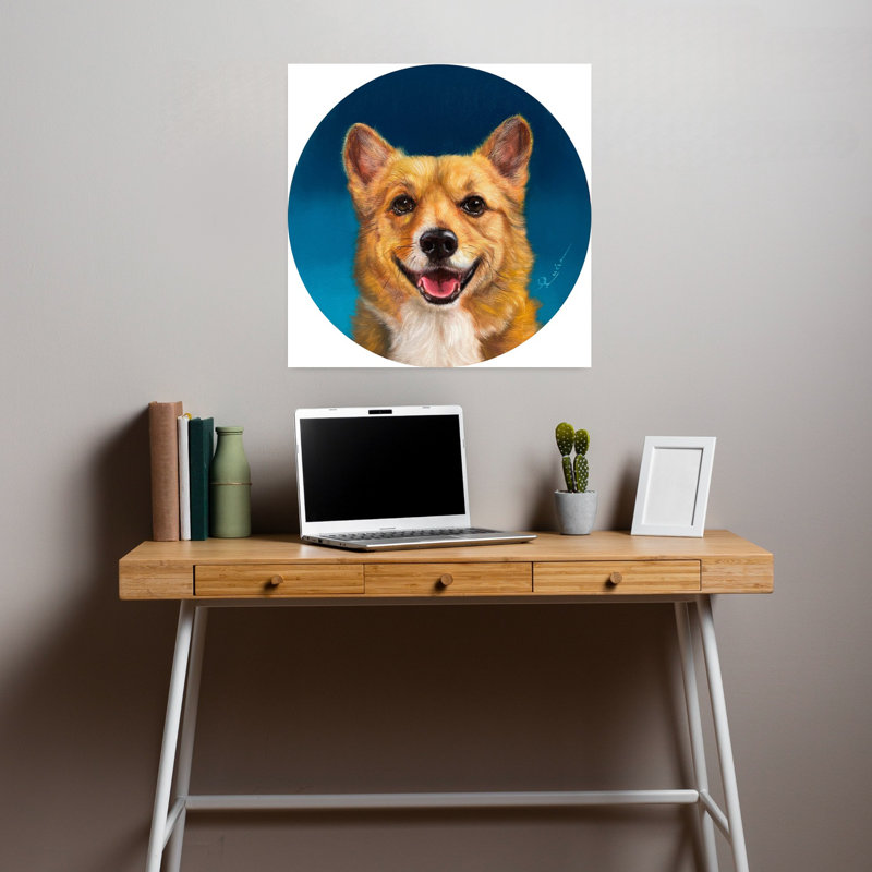 Art contemporain pour chien Barry, H 18 po x l 18 po