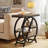 Set Of 2 End Table For Living Room, Wood Narrow Sofa Side Table With Storage And Metal Frames-582399096