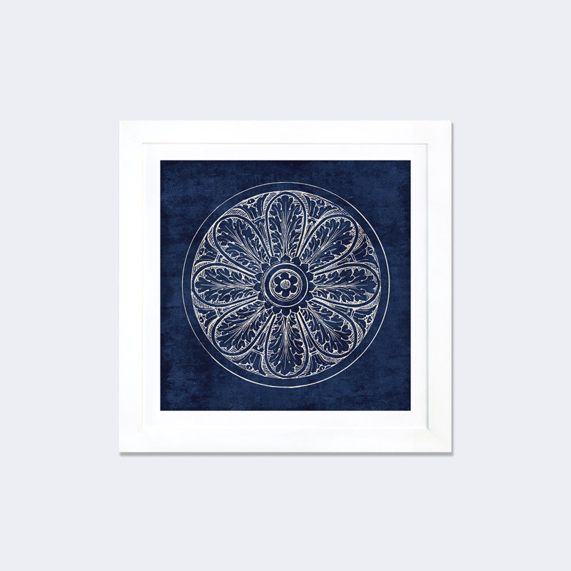 « rosette viii », reproduction, H 16 po x l 16 po x p 1 po, Papier encadré blanc