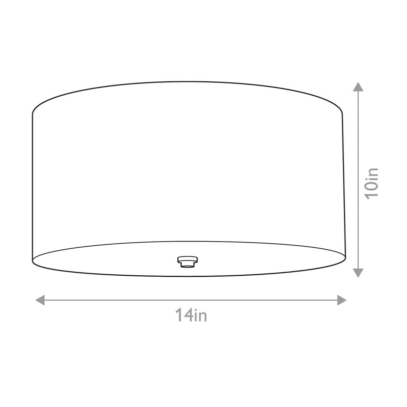 Fletcher Flush Mount, 10" H x 14" W x 14" D, 3 Lights