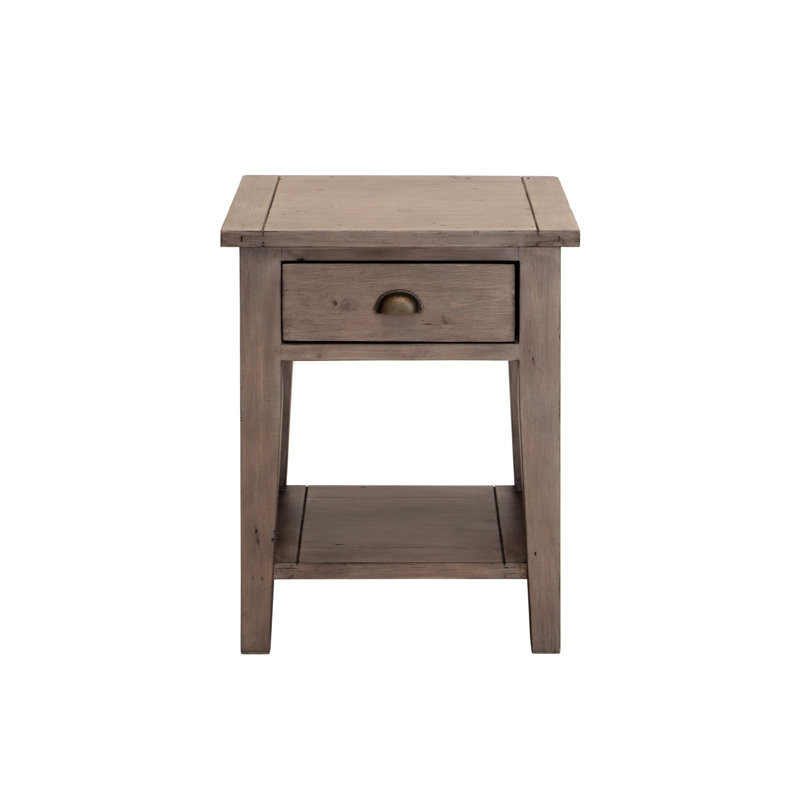 Table de bout avec rangement Zolotas, 24.5" H x 20" W x 17" D
