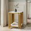 43 cm W Iron Bedside Table-1448987798