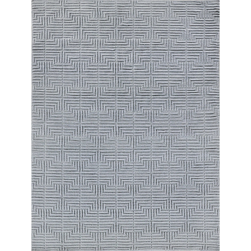 Manzoni Wool Geometric Area Rug in Gray, Rectangle 8' x 10', Gray