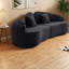Canapés compacts en chenille noire, mousse durable, style rétro pour les appartements