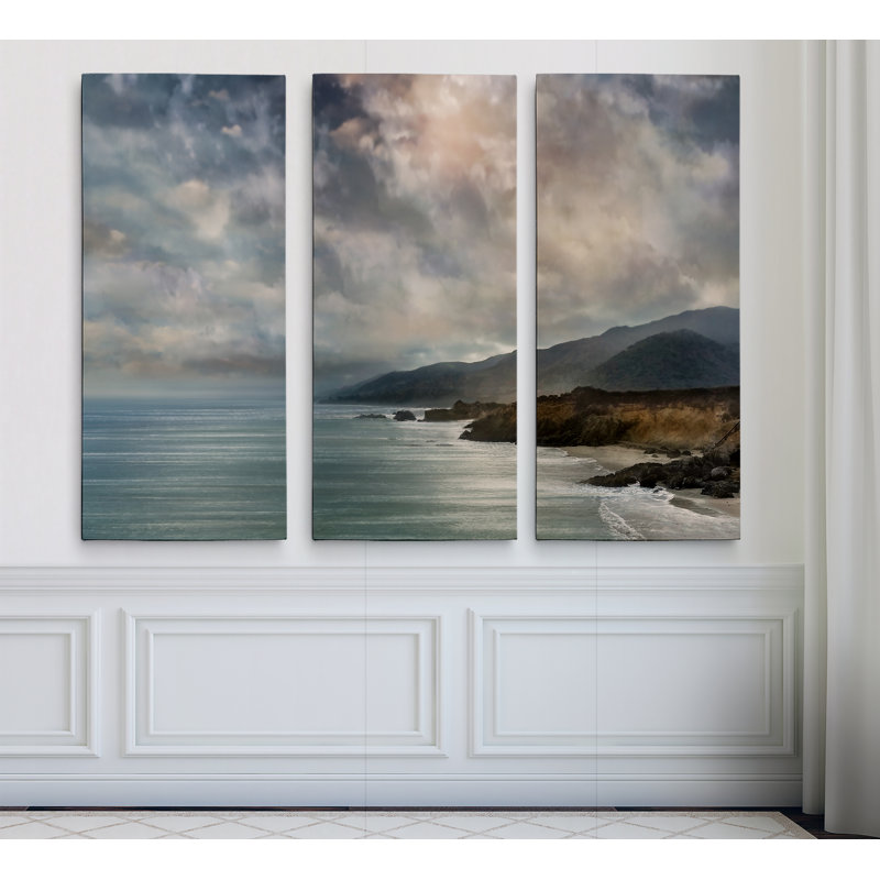 « calmeing sea », une image multi-pièces sur toile tendue, H 24 po x l 36 po x P 1,5 po