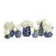 Ensemble de 7 vases bleus et blancs
