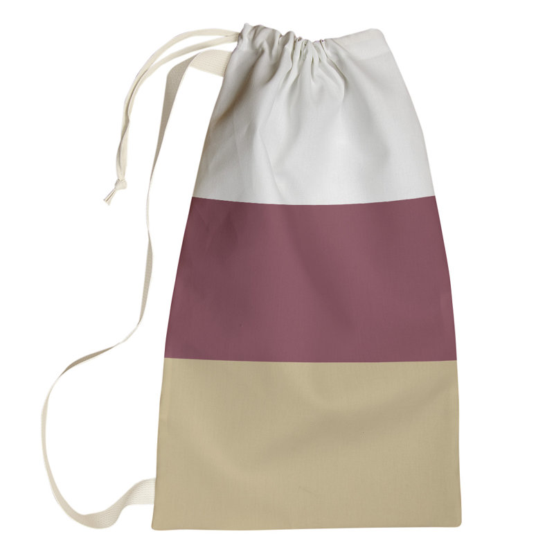 Nashville Fabric Laundry Bag with Handles, Medium (36" H x 28" W x 1.5" D), Nashville White/Garnet/Gold