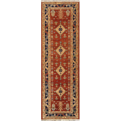 Kazak Handmade Wool Oriental Area Rug