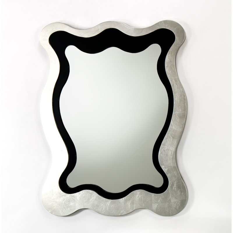 Flat Wall Mirror, Black/Silverleaf
