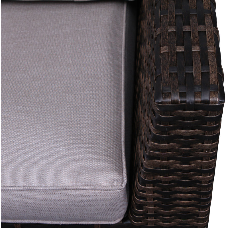 Carbary Wicker Fully Assembled 6 - Person Seating Group with Cushions, Espresso