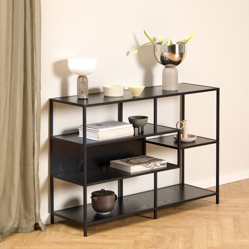 Seaford 78cm H x 114cm W Powder Coated Steel Book Cabinet Bookcase