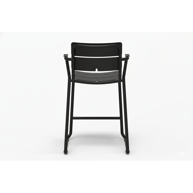 Corail Counter Stool With Arm, Anthracite
