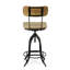 Tabouret de bar pivotant moderne à dossier arrondi P 18,5 po x l 16,25 po x H 38,25 po Modern-79289595