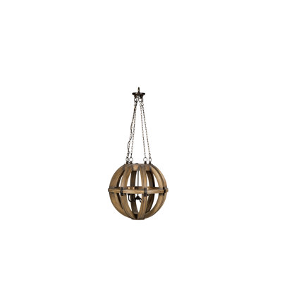 Nellcote 4 - Light Wood Globe Chandelier