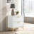 Gold 2-Drawer Rectangular Nightstand-1187670278