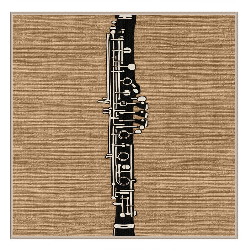  Tapis lavable Clarinette Music, Carré 4 pi