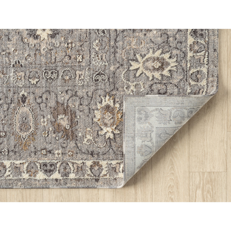 Tapis gris Faren 7 pi 10 po x 10 pi 6 po United Weavers Faren