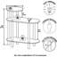Table d'appoint ovale à 3 niveaux Turn-N-Tube