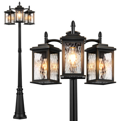 Lampadaires 3 lumières Dusk to Dawn (double)