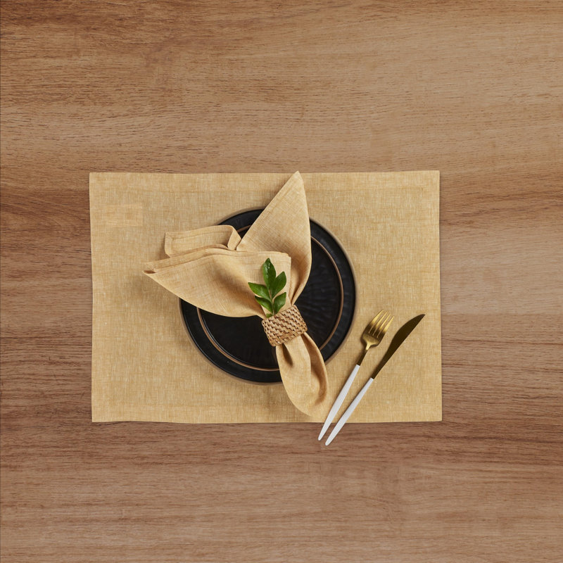 100% Pure Linen Dinner Napkins - Athena, Golden Nugget
