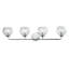 Éclairage pour salle de bain 4 lumières Emory 38 po - Chrome poli