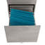 Rolling Two Drawer Vertical Filing Cabinet With Lock And Storage