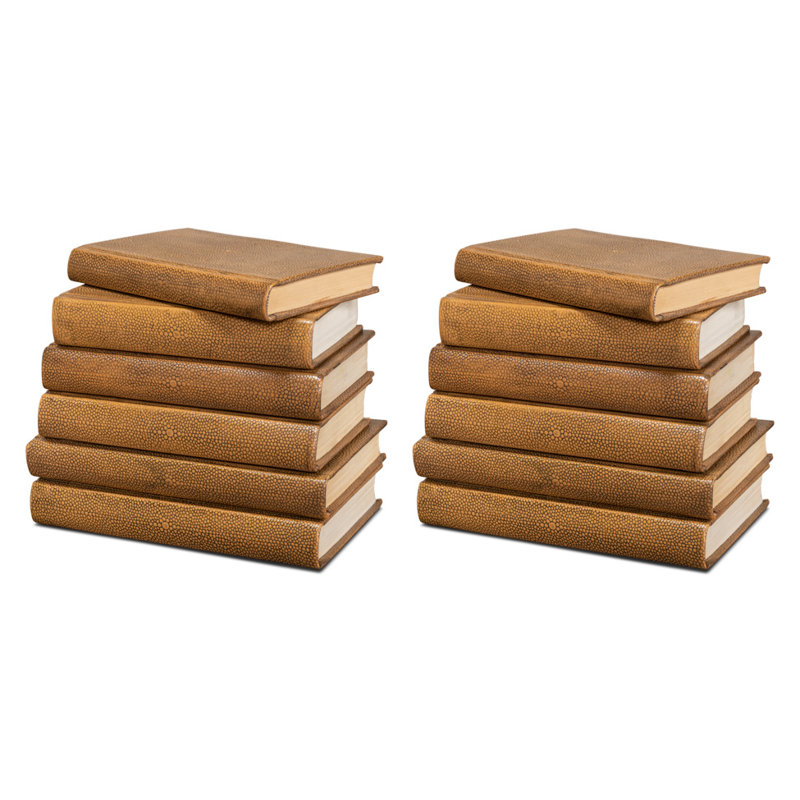 Shagreen Handmade and Media Decorative Book, Brown