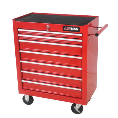 7 DRAWERS MULTIFUNCTIONAL TOOL CART WITH WHEELS