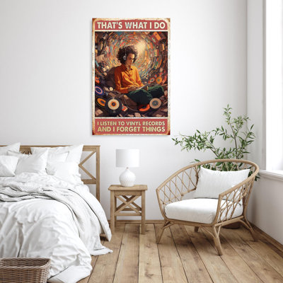 Impression sur toile, "Man I Hear To Vinyle" - 1 pièce