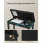 Duo banc de piano avec coussin rembourré et compartiment de rangement, siège de chaise de piano, noir-2141770190