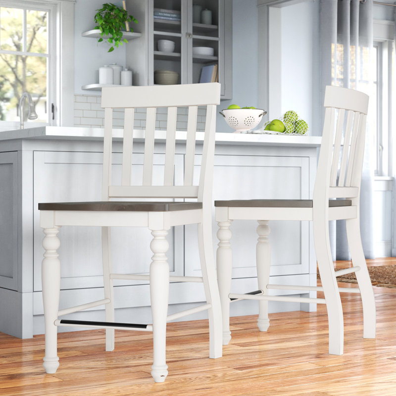Heppman Solid Wood Counter Stool (Set of 2)