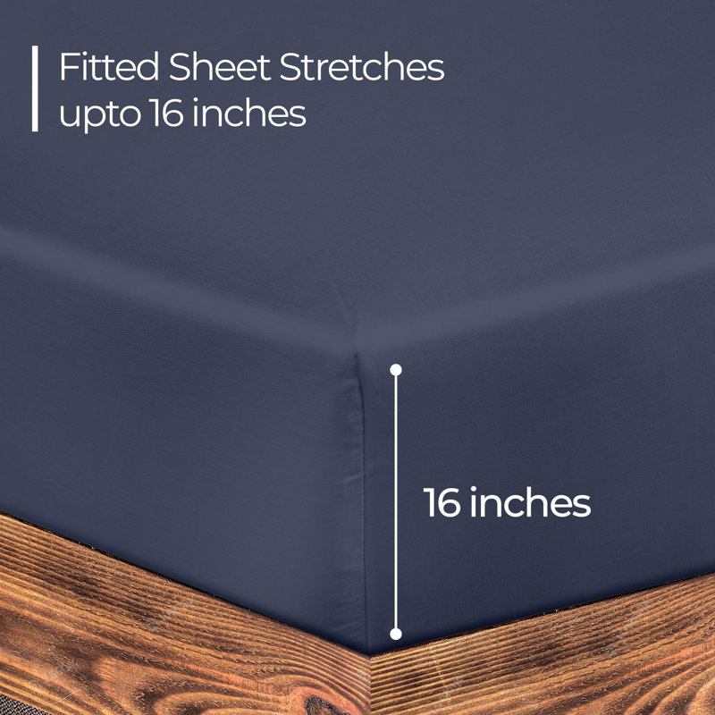 Royale Linens 300 Thread Count 100% Long Staple Combed Cotton Flat Sheet - Super Soft - Top Sheets - Flat Sheet Sold Separately - Breathable, Cool & Crisp Percale Sheets Only 