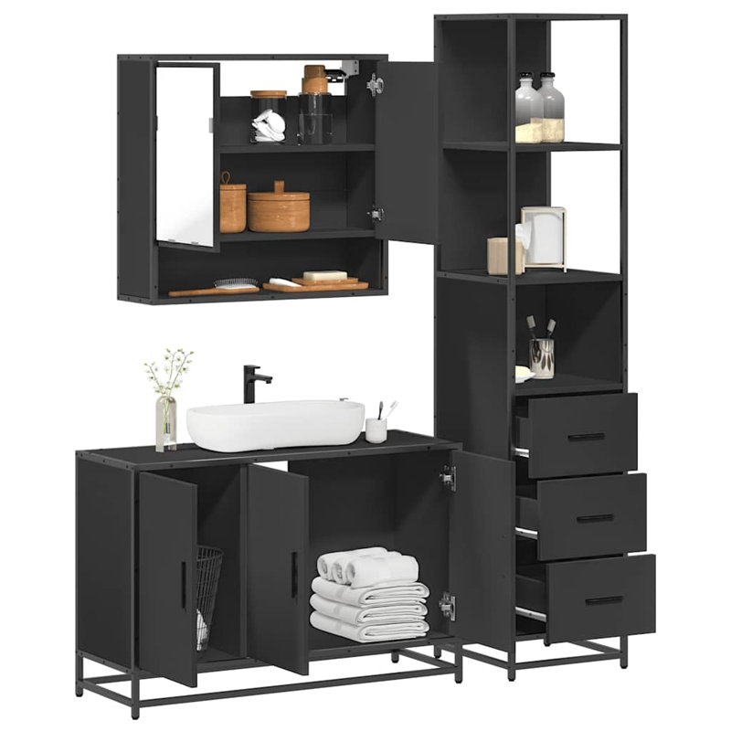 Bathroom Furniture Suite, Black