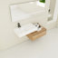 Unité de salle de bain avec lavabo en résine - coffre de rangement élégant
