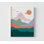 Œuvre d'art pastel de couleurs pastel, affiche de Green Hills, décor de chambre à coucher minimaliste bohème, affiche de salle de bain grand animal, cadeau pour tante