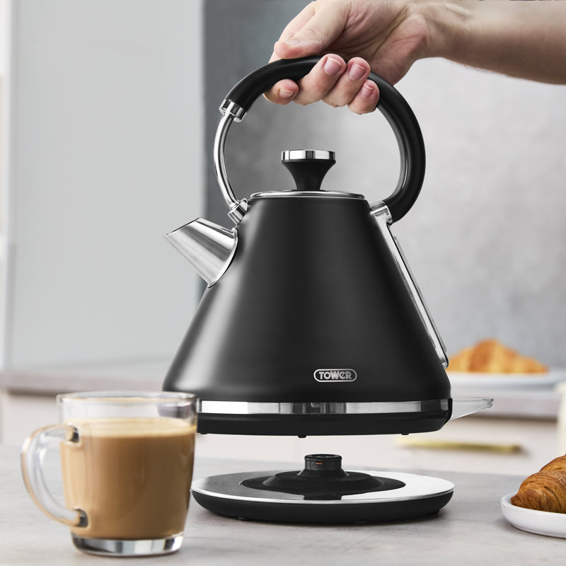 ​​Tower T10087 Mirage Kettle with Digital Control Panel, Variable Temperature Function, Rapid Boil Technology, Viewing Window, Removable Filter, 3kW, 1.7L