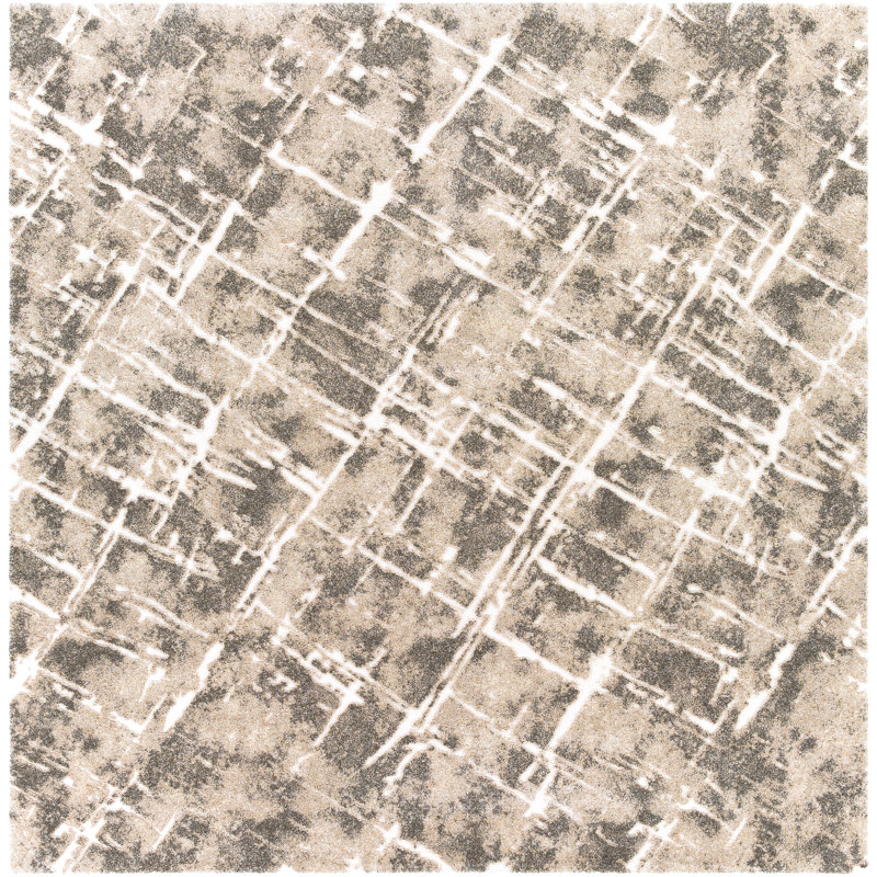 Bartol Abstract Indoor Rug, Square 7" x 10"