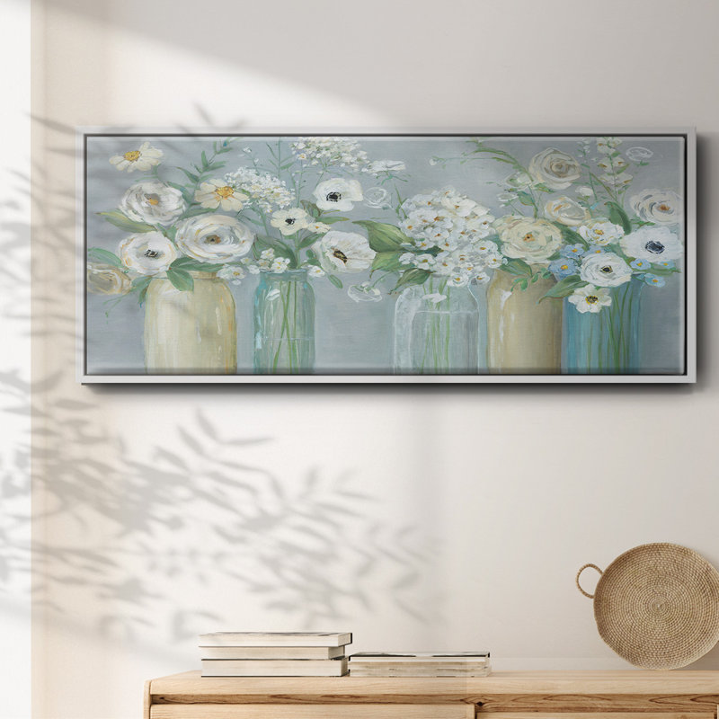 Blooming Meadow Beauties - Toile encadrée, H 12 po x l 30 po