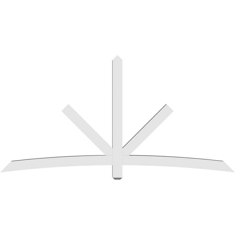 Support de pignon Alberta Alberta, H 48 po x l 96 po (pas: 12/12), P 4 po x F 4 po, PVC