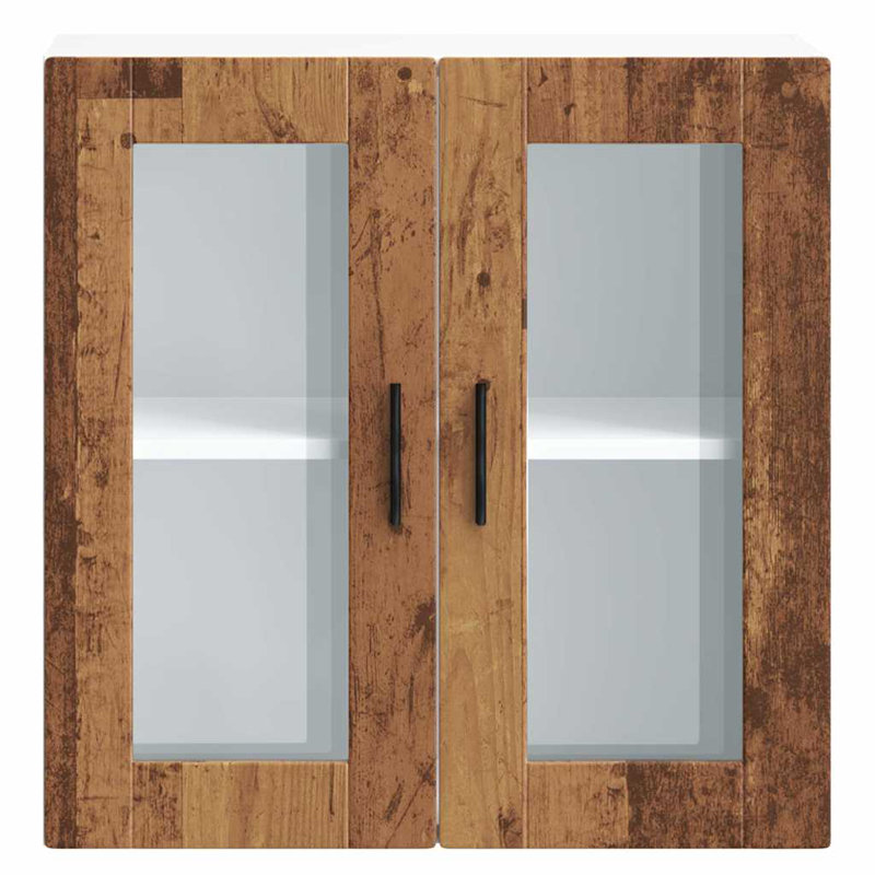 Latitude Run Kitchen Corner Base Cabinet Porto Engineered Wood, Old Wood