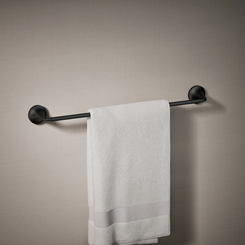 Tone Towel Bar, Matte Black, 24"W