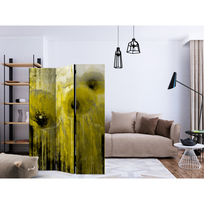 Habip 135cm W x 172cm H 3 - Panel Solid Wood Folding Room Divider