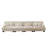 4-Seater Sectional Sofa Modular Deep Seat Chenille Couch, Comfy Upholstered Living Room Furniture In Light Coffee-1212065700