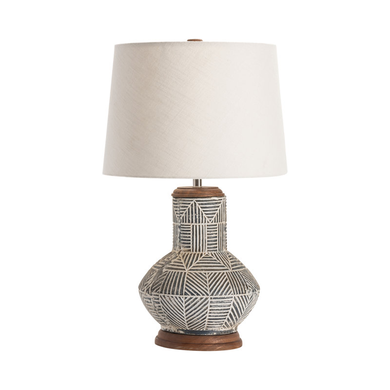 Lampe de table 26 "en céramique avec abat-jour brun clair