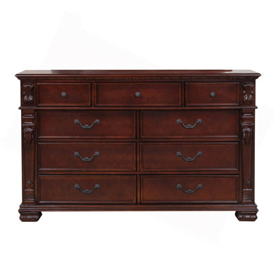 Charming Wooden Dresser With Smooth Drawer Functionality For Stylish Storage