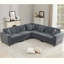 Ensemble de canapé modulaire surdimensionné surdimensionné, canapé en L, velours côtelé, rembourré, assise profonde, 5 places, 5 coussins décoratifs et 6 coussins de dossier, salon, appartement-107197625