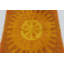Vintage Swedish Rya Runner With Rust And Gold Sunburst Medallion -  Rug & Kilim