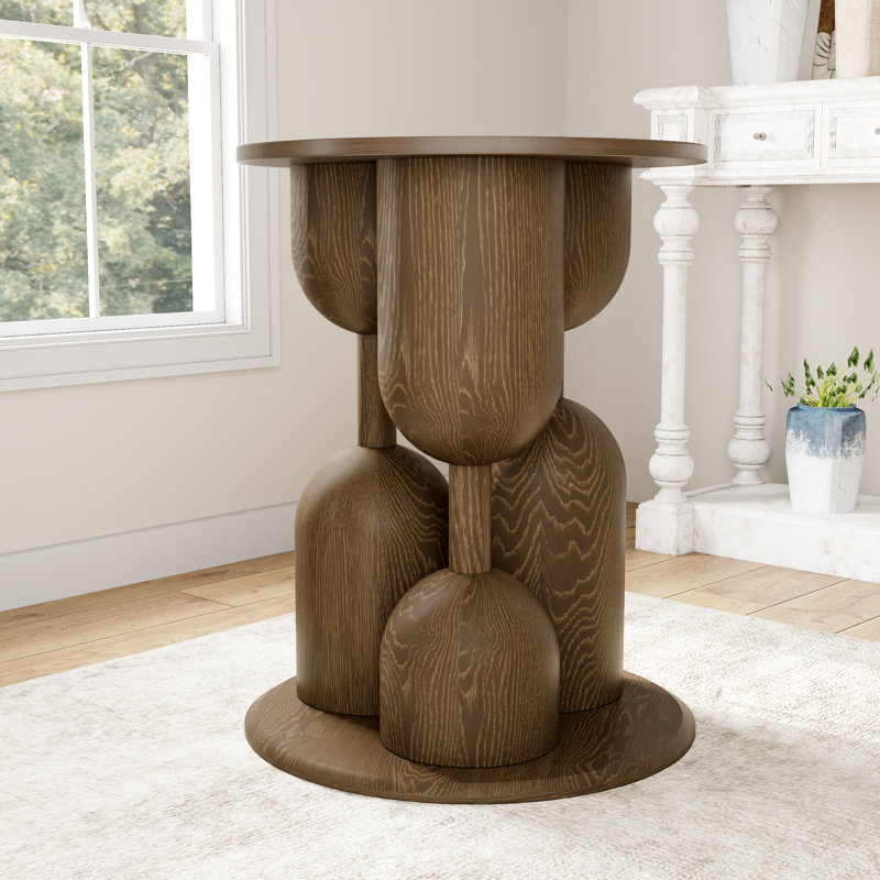 Base de table à manger moderne en bois massif sculpturale moderne, support de table ronde robuste pour la salle à manger de cuisine